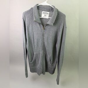 Aeropostale Full Zip Knit Cardigan- Men’s Medium - Gray Y2K